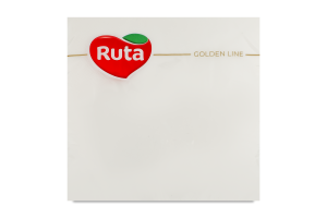 Серветки паперові 3-х шарові білі 325х325мм Golden line Ruta 20шт