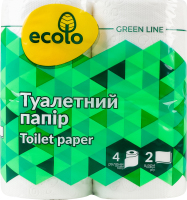 Папір туалетний 2-х шаровий Ecolo 4шт