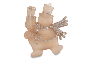 Підвіска новорічна Сніговик шампань 10*9см КМ