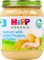 Пюре мясо-овощное для детей от 4мес Нежные овощи с индейкой Organic Hipp с/б 125г