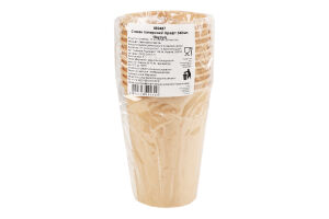 Стакан бумажный 340мл №880487 Крафт ПП Аллєгро-Опт 10шт