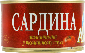 Сардина атлантична в томатному соусі 240г ж/б №5 Арктика