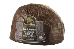 Boar's Head Roast Beef Seasoned Filet Well Done