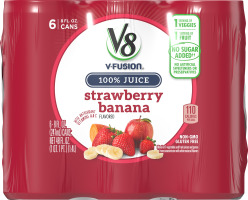 V8 V-Fusion 100% Juice Strawberry Banana - 6 PK