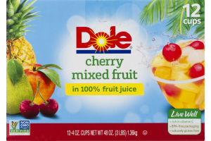 Dole Cherry Mixed Fruit in 100% Fruit Juice - 12 CT