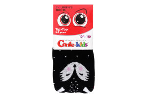 Колготки дитячі Conte kids Tip-Top №17С-60СП 104-110 чорний-фуксія