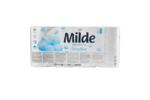 Бумага туалетная 3-х слойная Sensitive Premium Milde 8шт