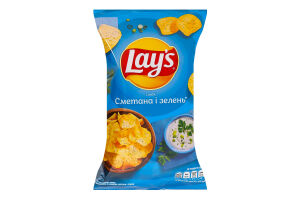Чипсы картофельные Сметана и зелень Lay's м/у 60г