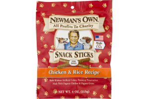 Newman's Own Snack Sticks For Dogs Chicken & Rice Recipe