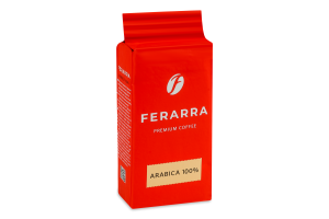 Кофе натуральный жареный молотый 100% Arabica Ferarra в/с в/у 250г
