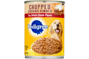 Pedigree Chopped Ground Dog Food Dinner Top Sirloin Steak