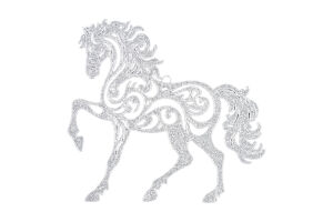 Прикраса новорічна Mislt Коник ажурний 2Д