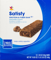 Ahold Satisfy Protein & Fiber Bar - 12 CT