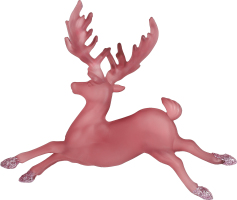 Підвіска новорічна Олень темна пудра 11,5*14см КМ