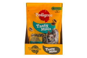 Корм сухий додатковий для дорослих собак з яловичиною та сиром Tasty minis Pedigree д/п 140г