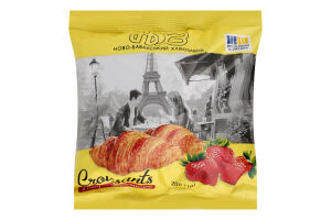 Круасани-міні з полуничною начинкою 200г НБХЗ