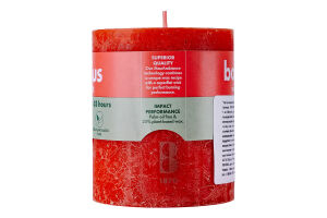 Свічка помаранч.Рустік Bolsius 8*6,8см