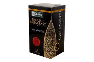 Чай черный байховый мелкий English breakfast Qualitea в/с к/у 25х2г