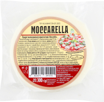 Продукт сырный 45% мягкий молокосодержащий Moccarella ПрАТ Хмельницька маслосирбаза в/у 300г