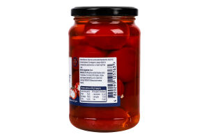 Перец сладкий красный черри маринованный фаршированный мягким сыром в подсолнечном масле Metro Chef с/б 320г