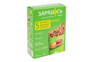 Набор батончиков с гуараной, арахисом и белым шоколадом с подсластителями Зарядись энергией Verde к/у 150г