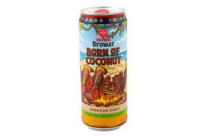 Пиво Born Of Coconut темне нефільтроване 7% 330мл ж/б Volynski Browar