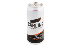 Пиво 0.5л 4.0% світле пастеризоване Carling з/б