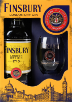 Набір Джин 0.7л 37.5% London Dry + 1 склянка Finsbury к/у