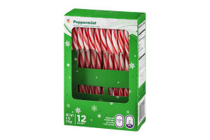 Ahold Candy Canes Peppermint Flavored - 12 CT