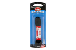 Kiwi 36'' Kids Sport Laces Flat Black - 1 CT