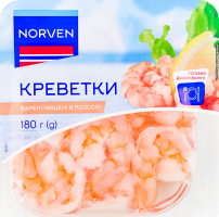 Креветки варені у розсолі чищені Norven лоток 180г