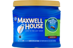 Maxwell House Roast Medium Decaf Ground Coffee The Original