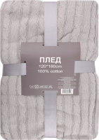 Плед темно-серый вязаный 100% хлопок 120х180см №FHF230220M04 Ningbo Union Point Imp&Exp Co. Ltd 1шт