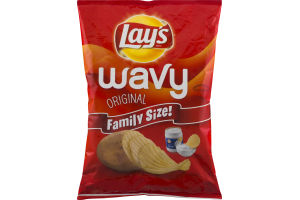 Lay's Wavy Original Potato Chips Family Size