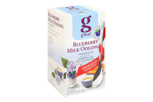 Чай бирюзовый байховый мелкий с ароматом черники и молока Blueberry milk oolong G'tea к/у 20х1.5г