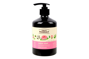 Крем-мило рідке Мускусна троянда та бавовна 460мл з дозатором Green Pharmacy
