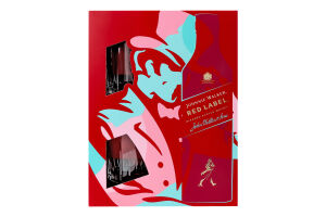 Набор Виски 0.7л 40% Red label + 2 стакана Johnnie Walker к/у 3шт
