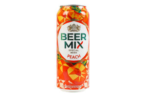 Пиво спеціальне 0.5л 2.5% пастеризоване Персик BeerMix з/б