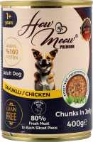 Корм д/дорослих собак з куркою 400г ж/б How Meow