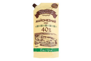 Соус майонезный 40% Экстра Національні українські традиції д/п 500г
