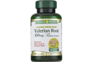 Nature's Bounty Valerian Root 450mg Herbal Supplement Capsules - 100 CT