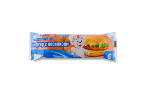 Булочка бутербродна Гамбургер з посипкою Bimbo м/у 6х55г