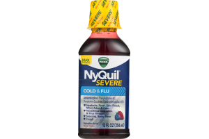 Vicks NyQuil Severe Cold & Flu Nighttime Relief Berry Flavor