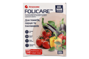 Добриво мінеральне д/томатів перців та баклажанів 20г Folicare
