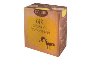 Сік неосвітлений пастеризований яблучно-лимонний Коник к/у 3л