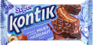 Печенье-сэндвич молочный со вкусом фундука Super Kontik м/у 90г