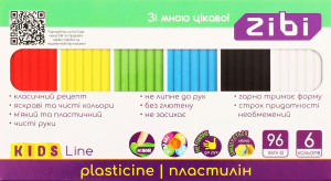 Пластилін Kids Line 6кольорів 96г ZiBi