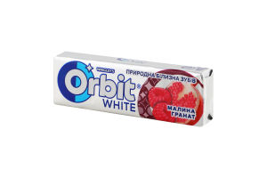 Резинка жевательная без сахара с подластителями Малина-гранат Природная белизна зубов White Orbit м/у 14г