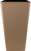 Горщик д/квітів Ротанг какао квадратний 22*22*41,5см 115040 Алеана