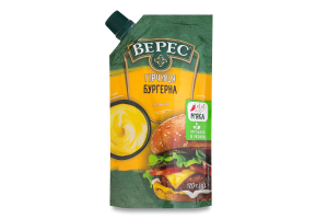 Гірчиця м'яка нестерилізована Бургерна Верес д/п 120г